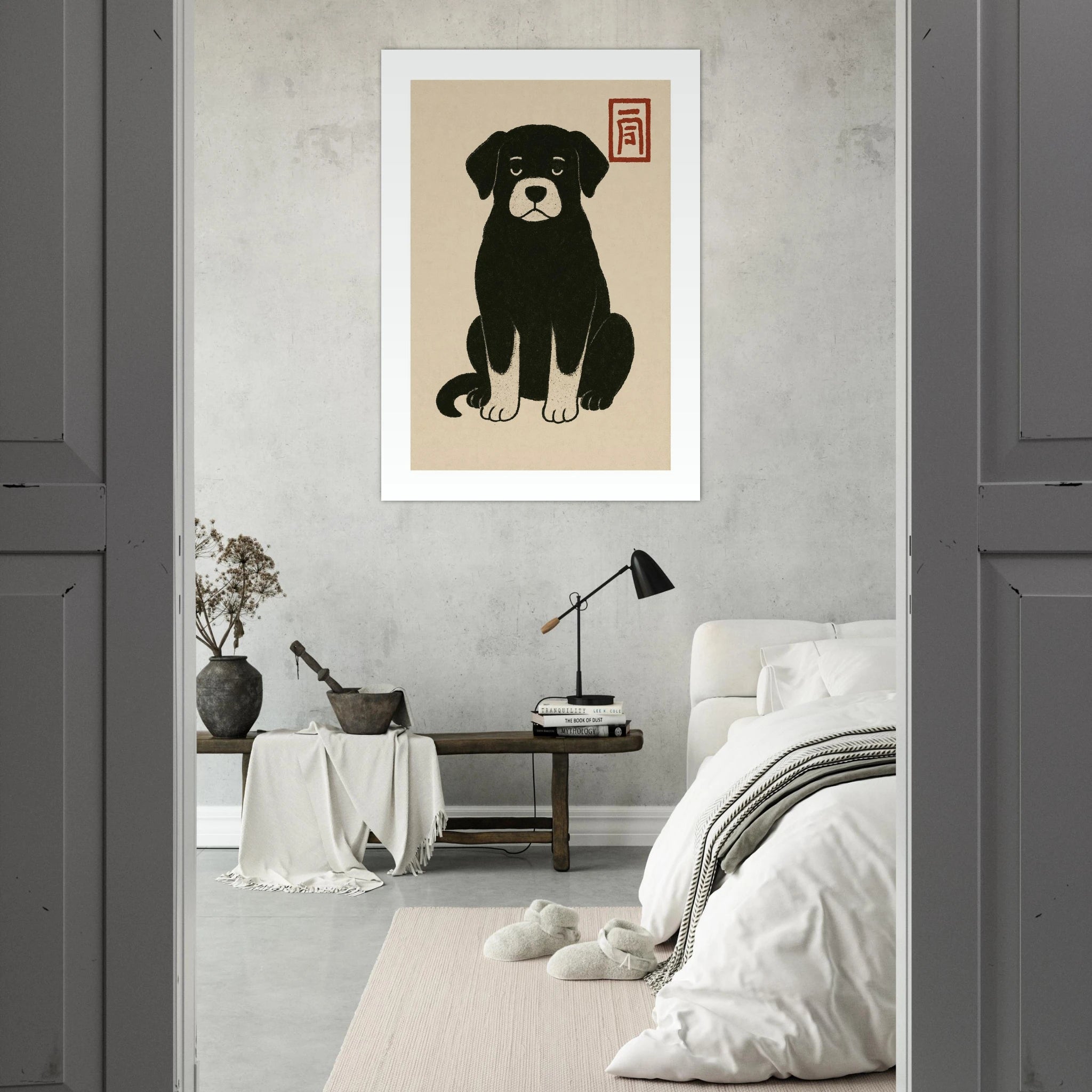 Japanese Dog Poster - Calda Design Studio