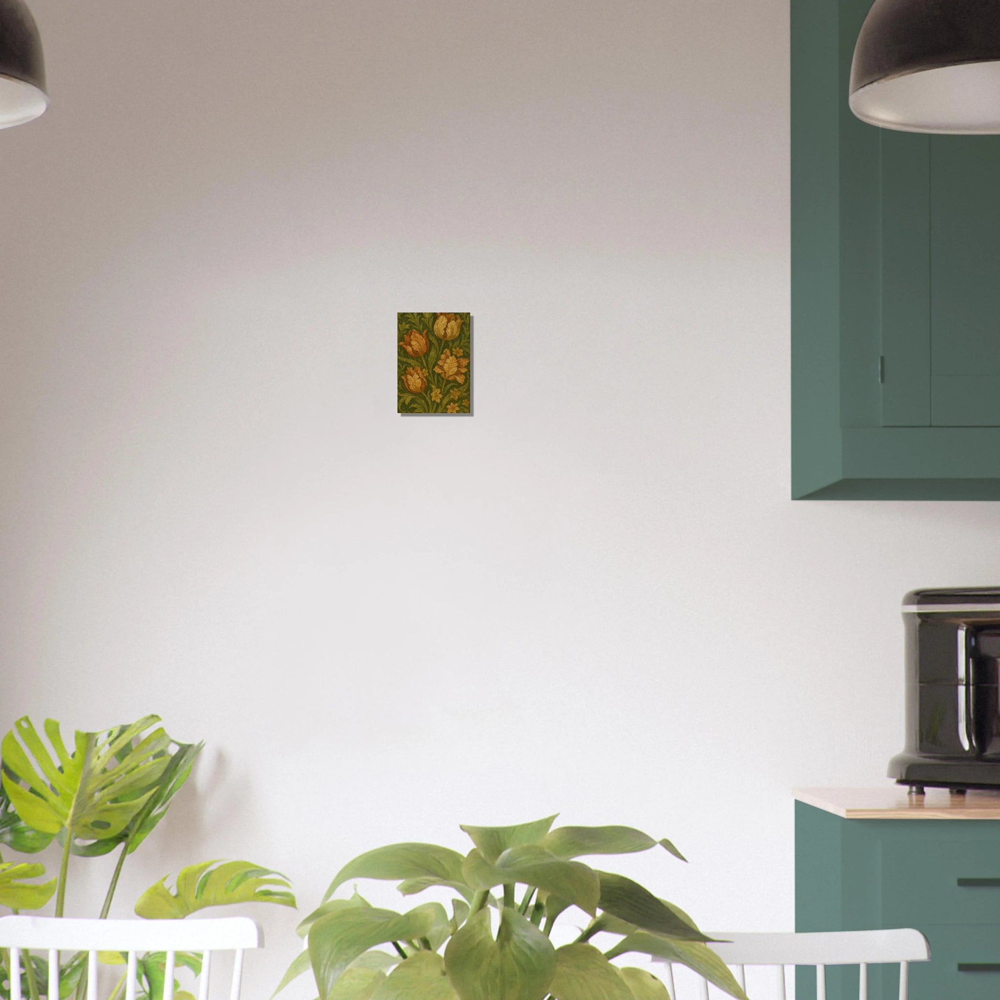 Tulips Among Swirling Foliage Poster - Calda Design Studio