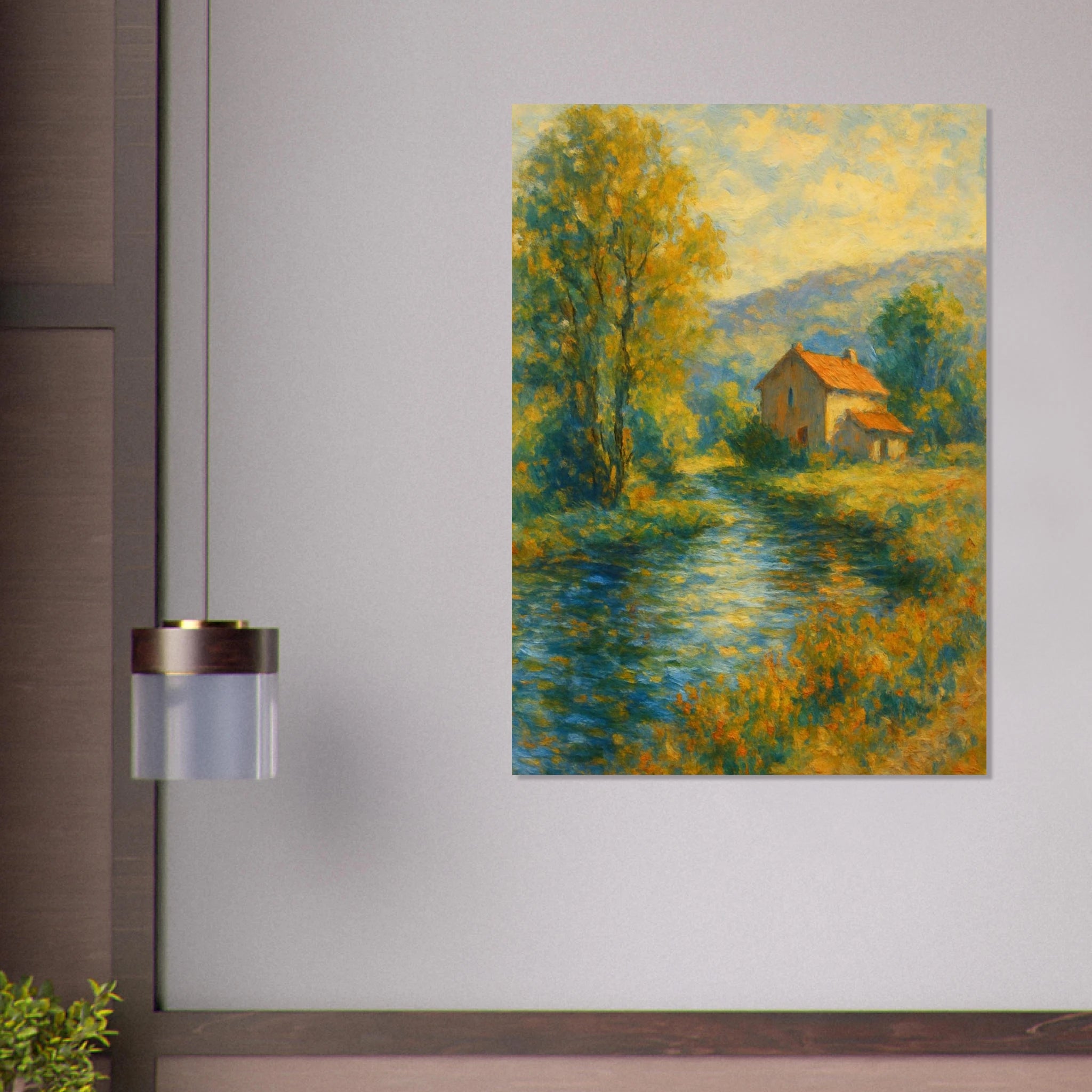 Serene River in Golden Light Poster - Calda Design Studio