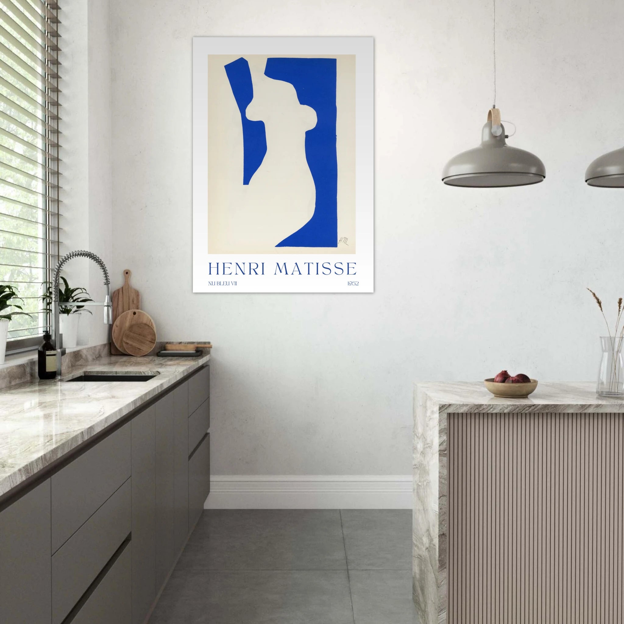 Nu bleu VII Poster - Calda Design Studio