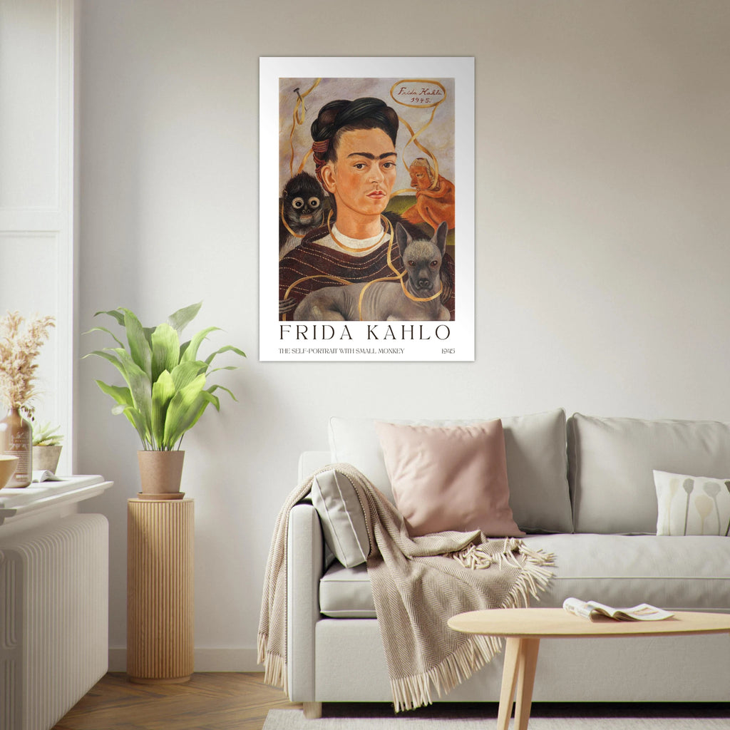 The self-portrait with small monkey Poster - Calda Design Studio