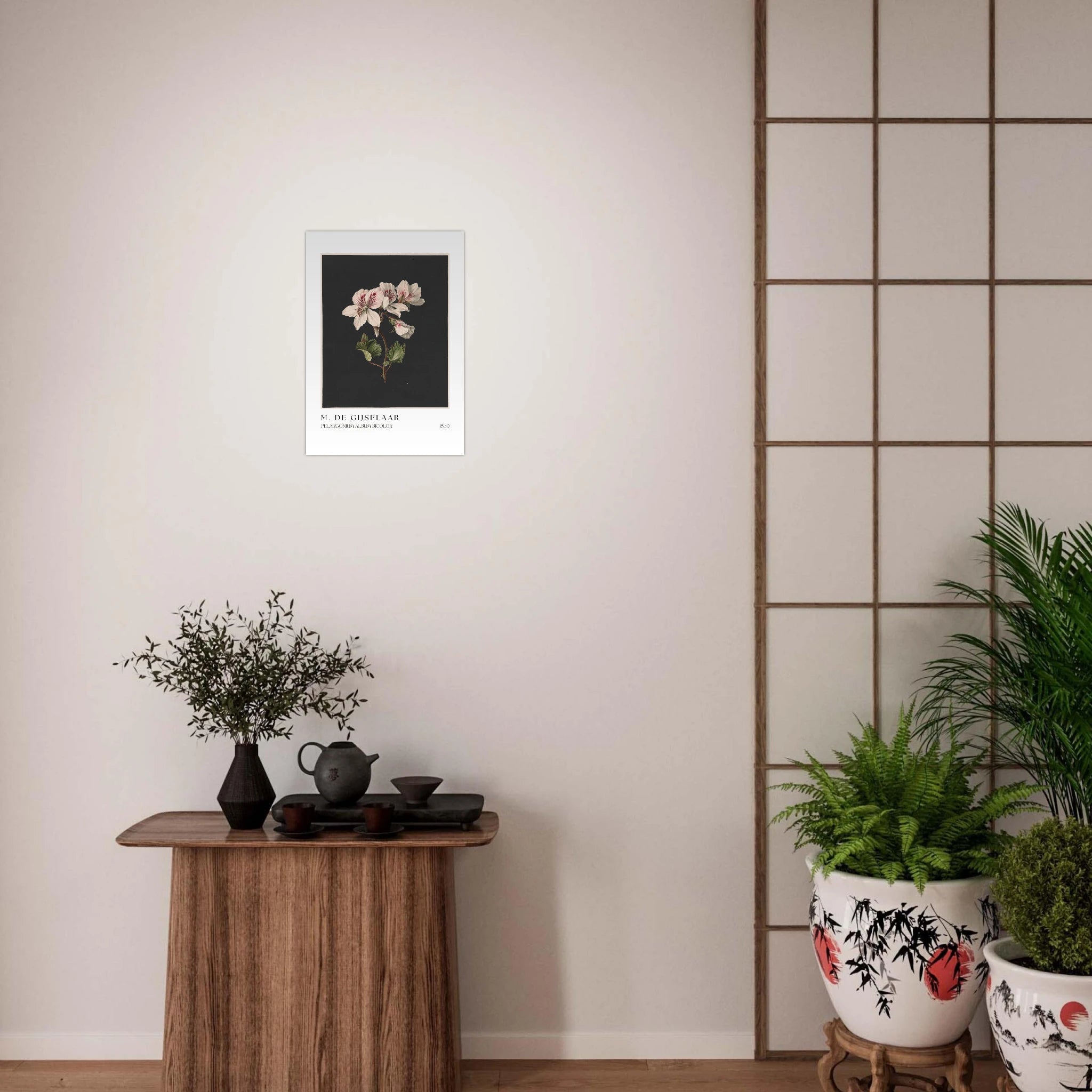 Pelargonium album bicolor Poster - Calda Design Studio