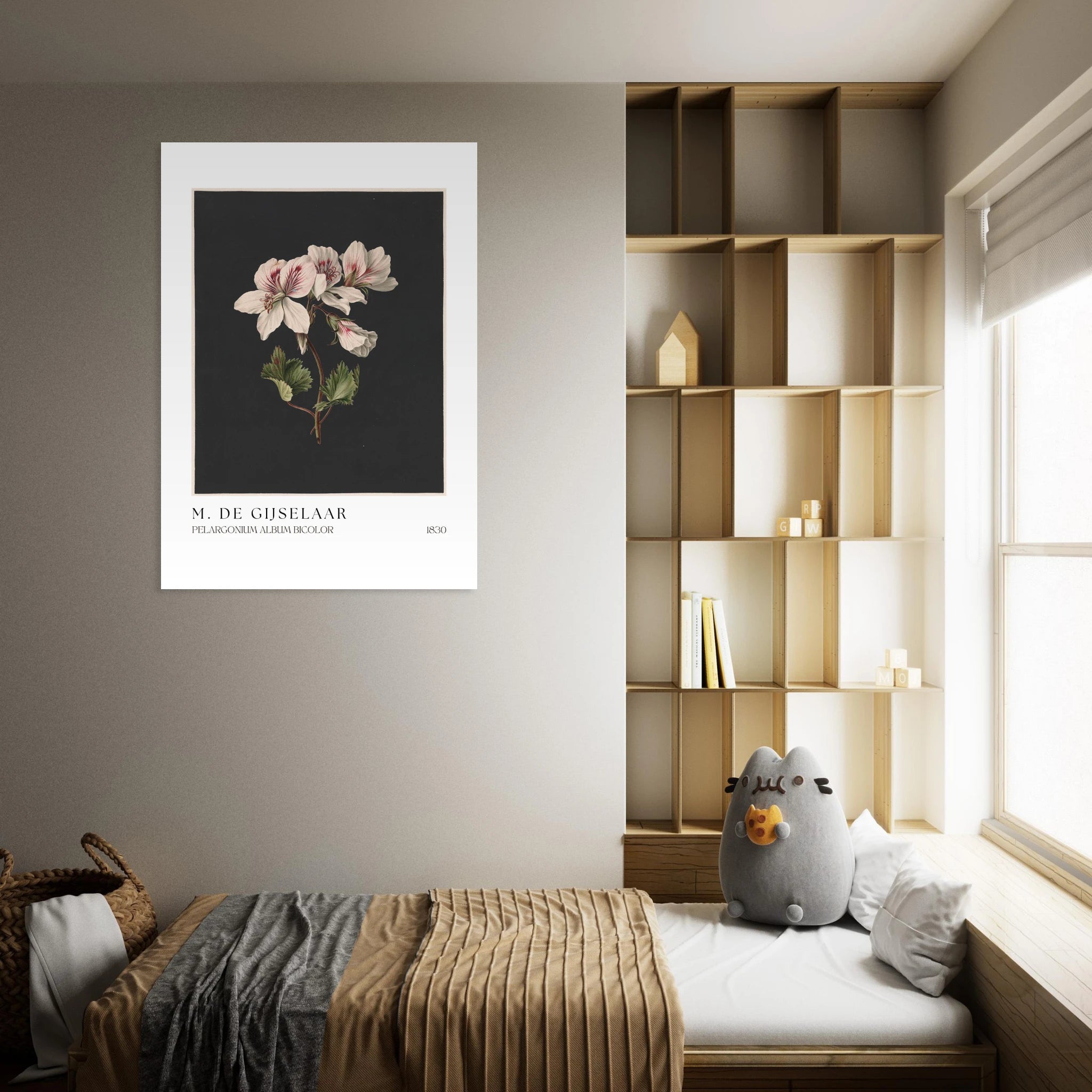 Pelargonium album bicolor Poster - Calda Design Studio