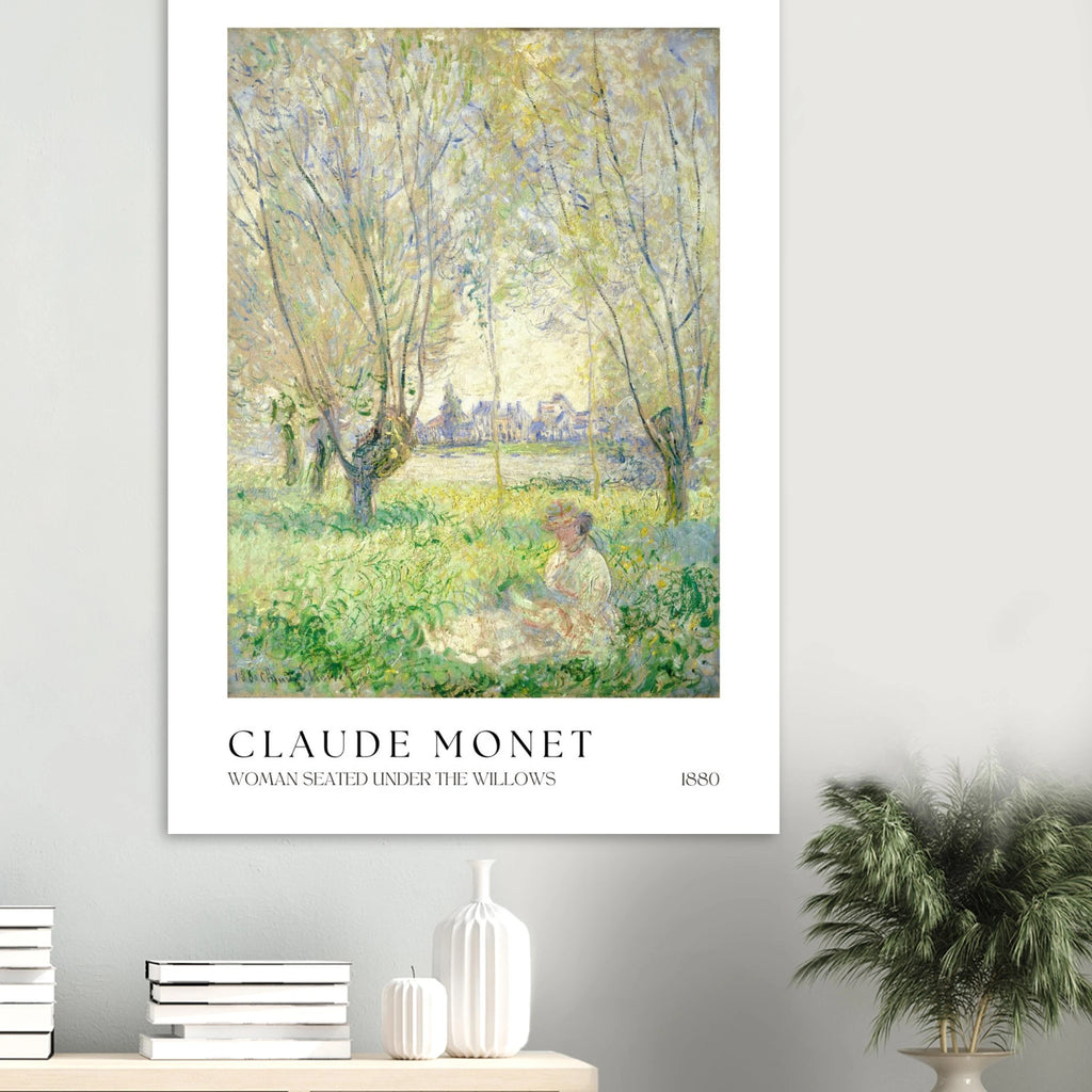 Woman seated under the willows Poster - Calda Design Studio