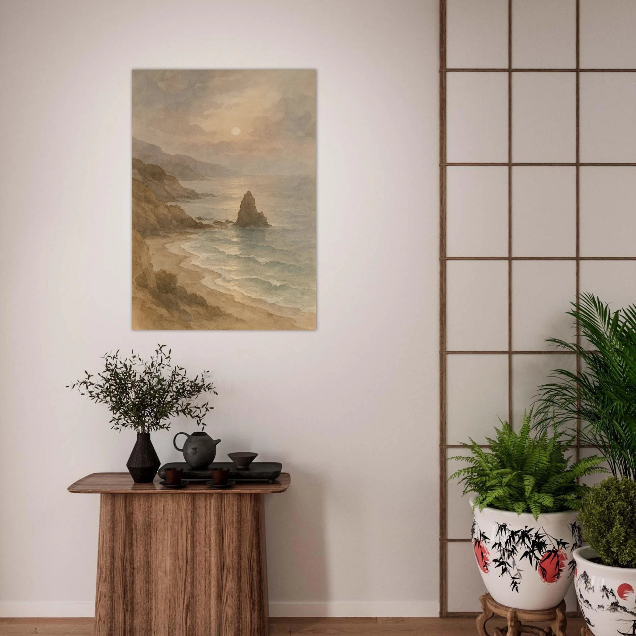 Küstenlandschaft bei Dämmerung Poster - Calda Design Studio