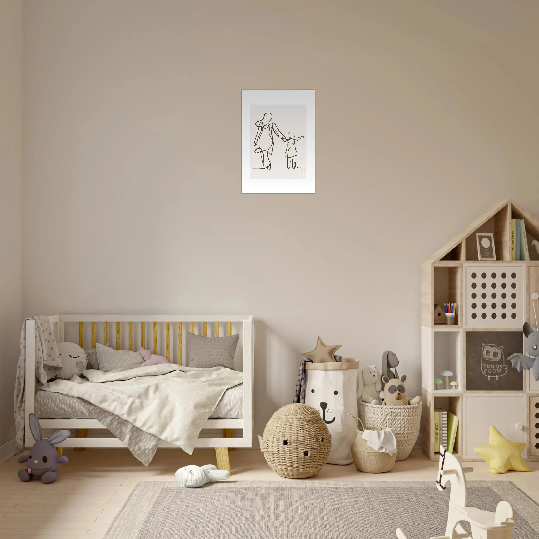 Mother and Daughter Walk Poster - Calda Design Studio