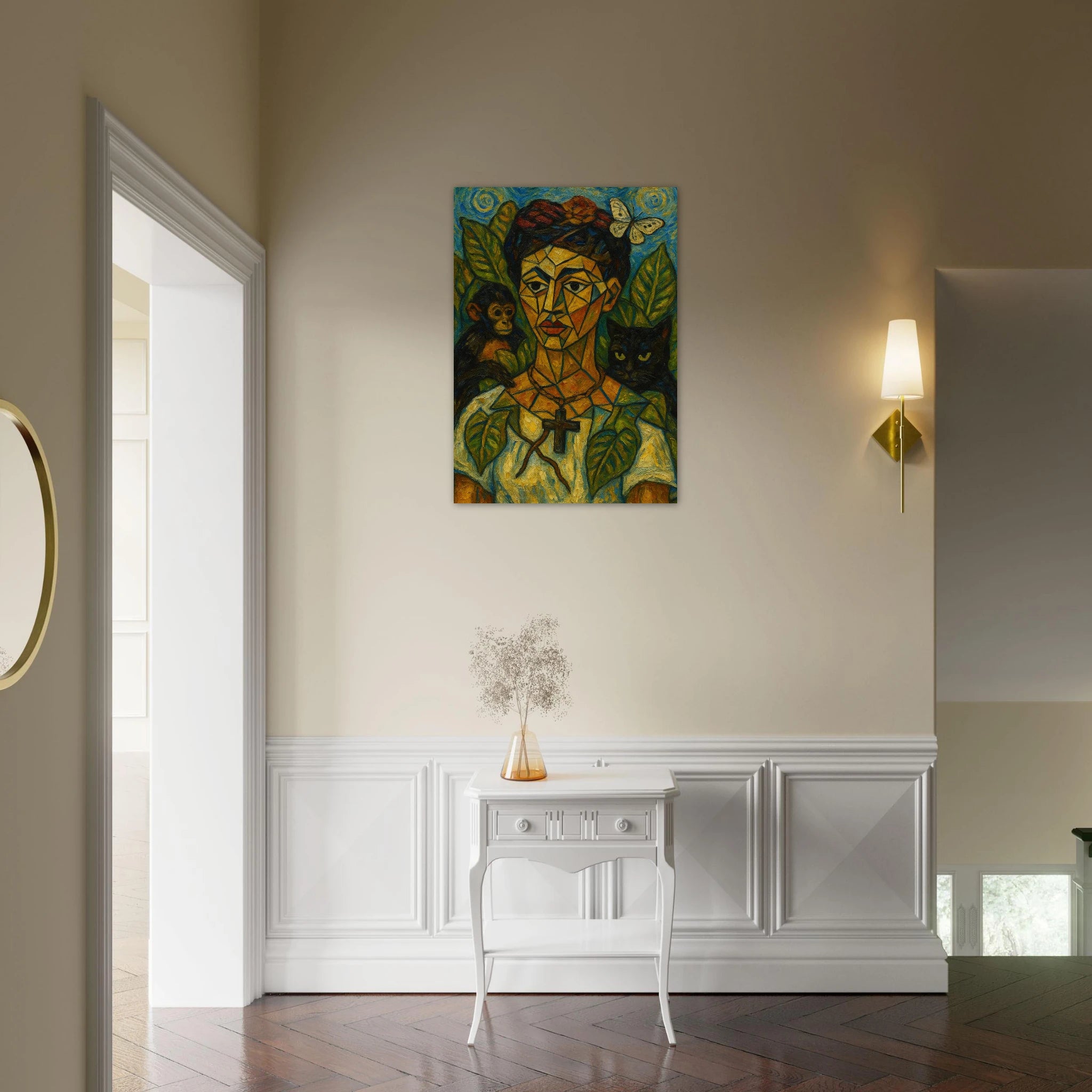Cubist Portrait with Animals - Calda Design Studio