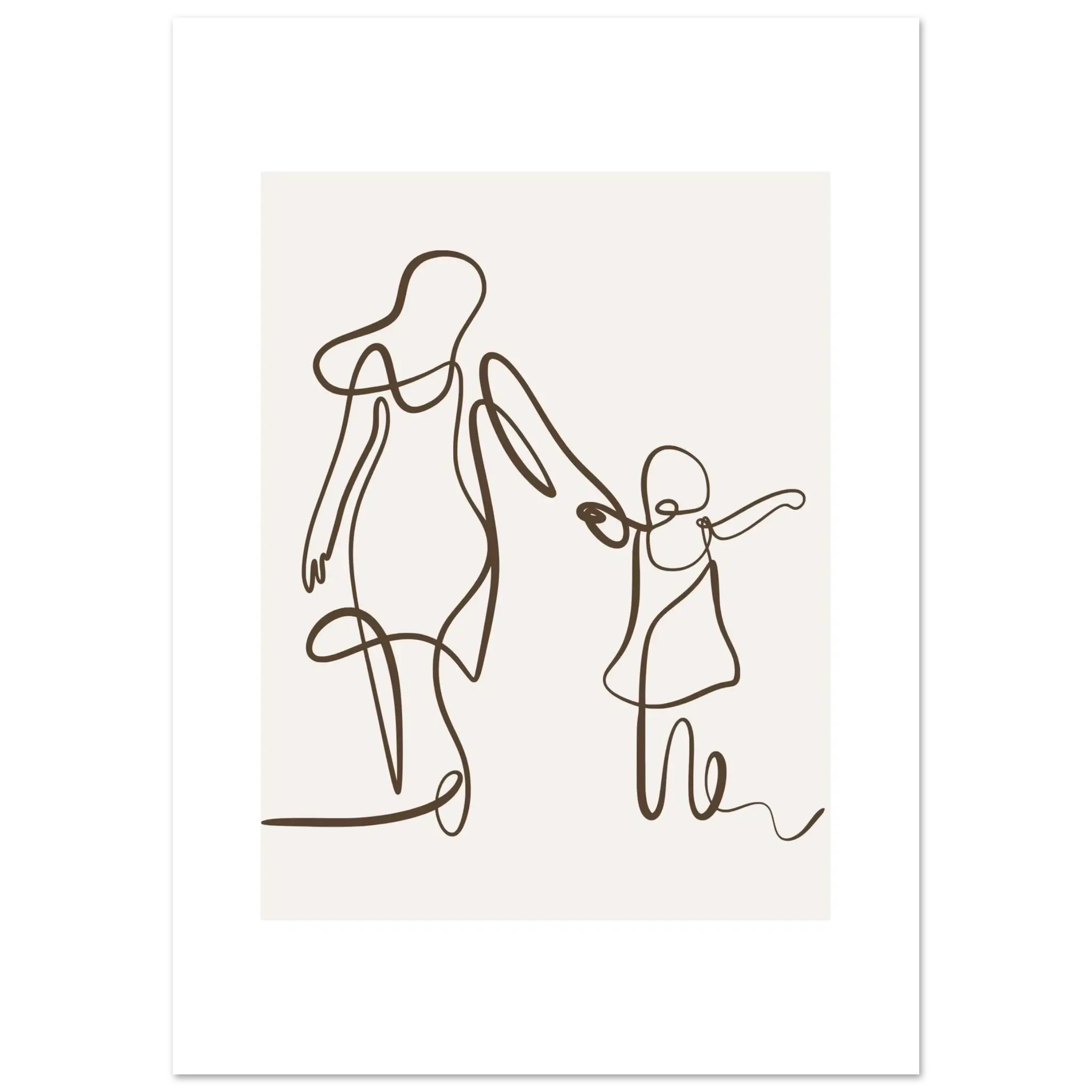 Mother and Daughter Walk Poster - Calda Design Studio