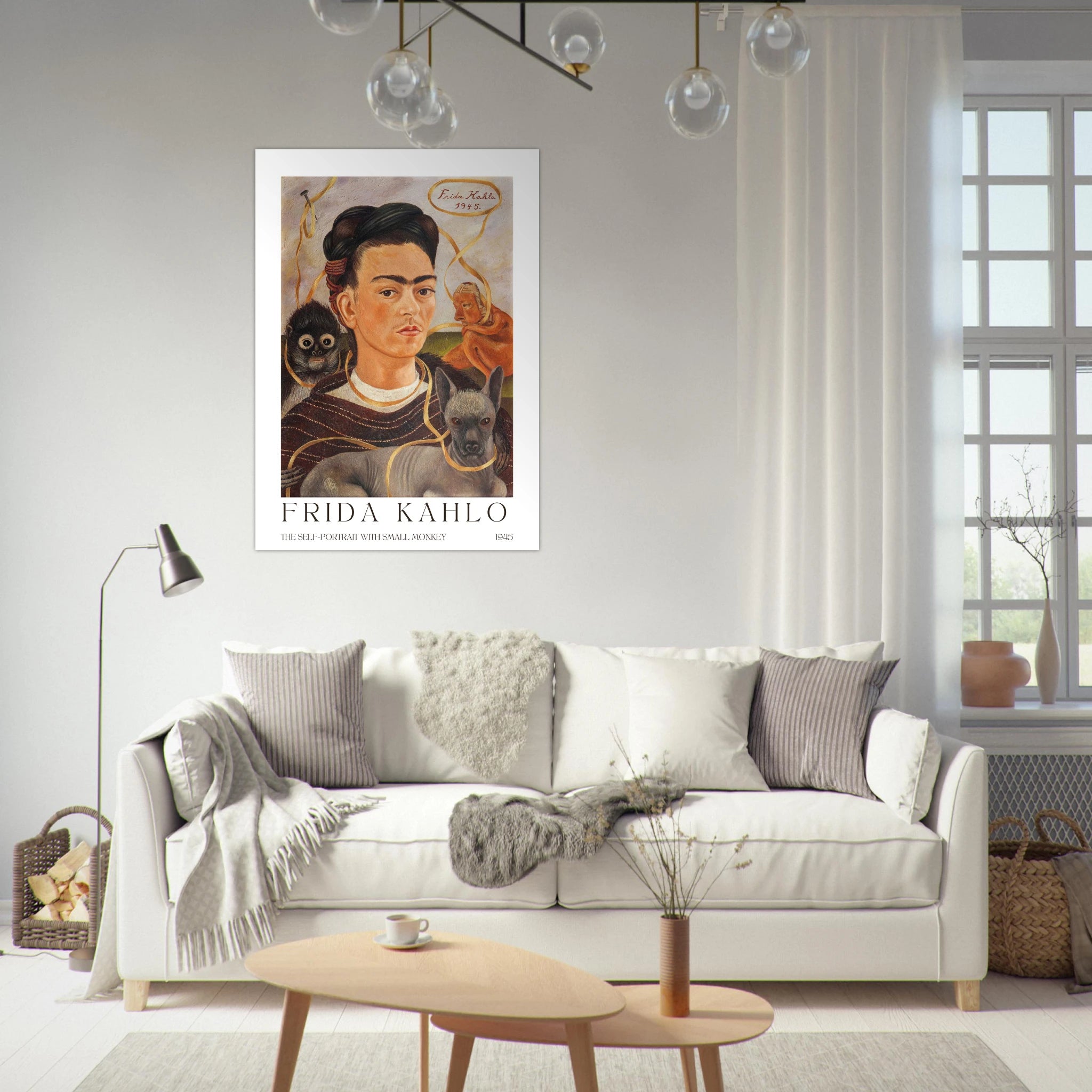 The self-portrait with small monkey Poster - Calda Design Studio