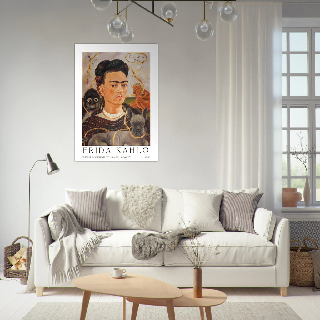 The self-portrait with small monkey Poster - Calda Design Studio