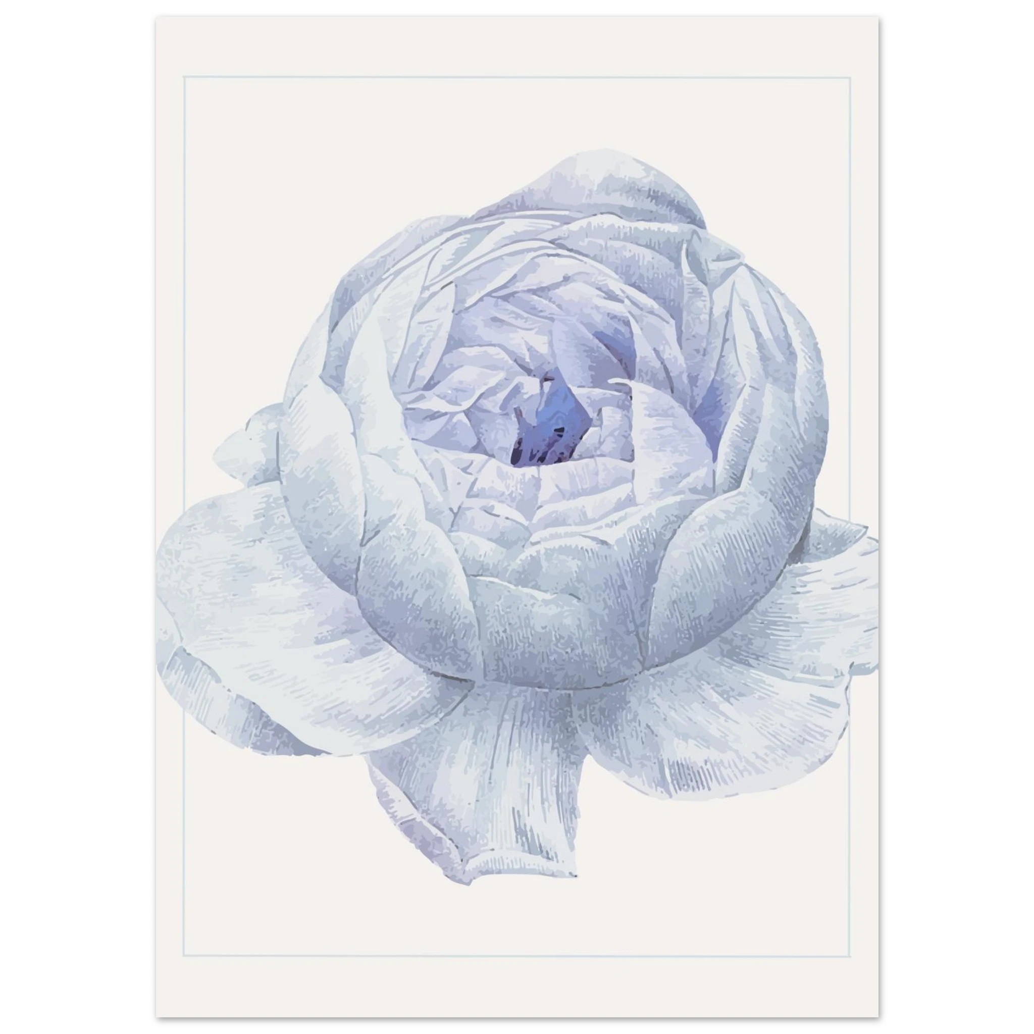 Blue Flower Poster - Calda Design Studio