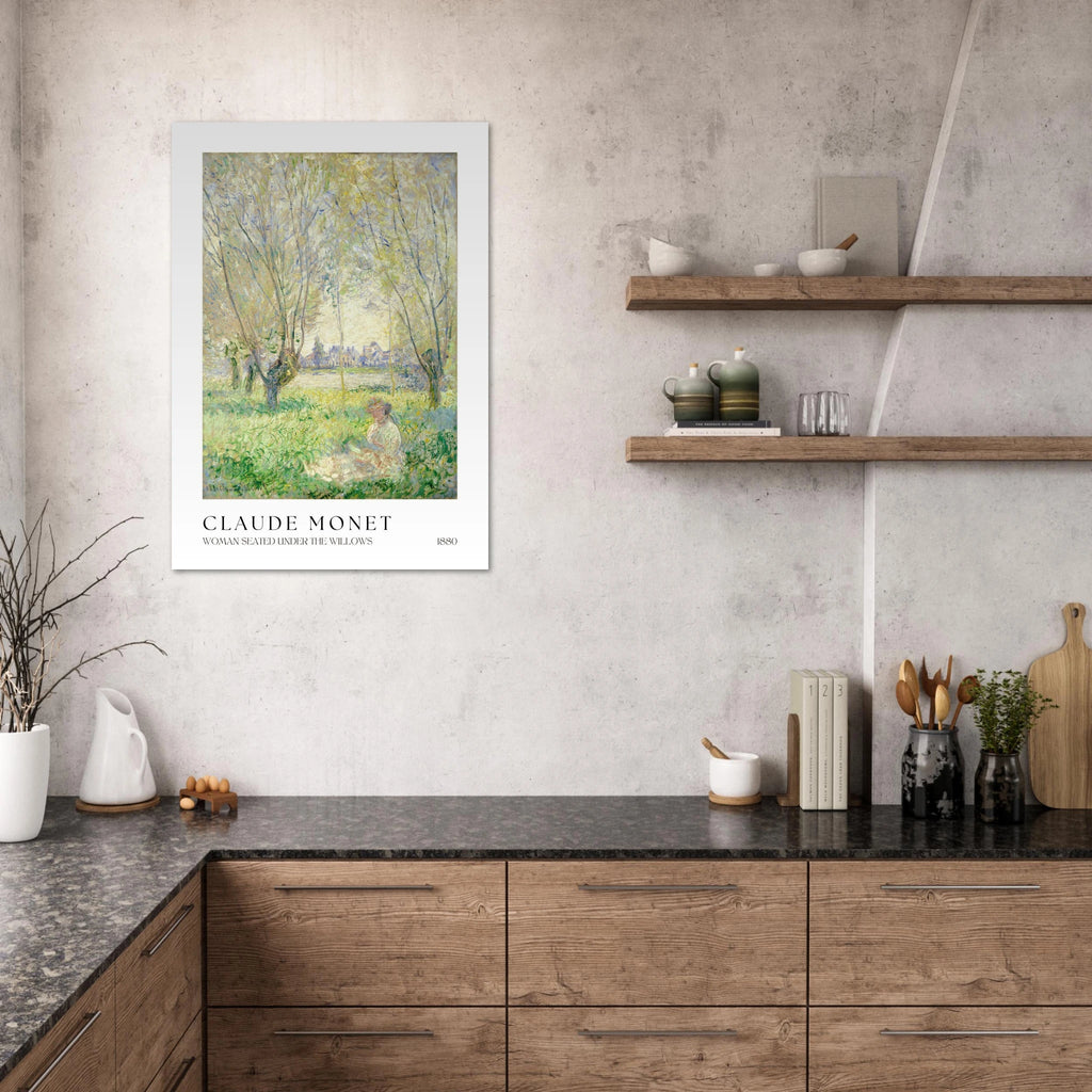 Woman seated under the willows Poster - Calda Design Studio