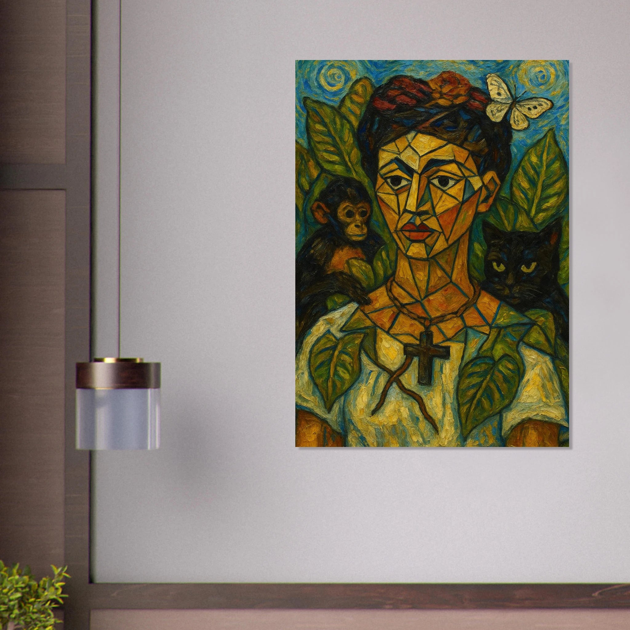 Cubist Portrait with Animals - Calda Design Studio