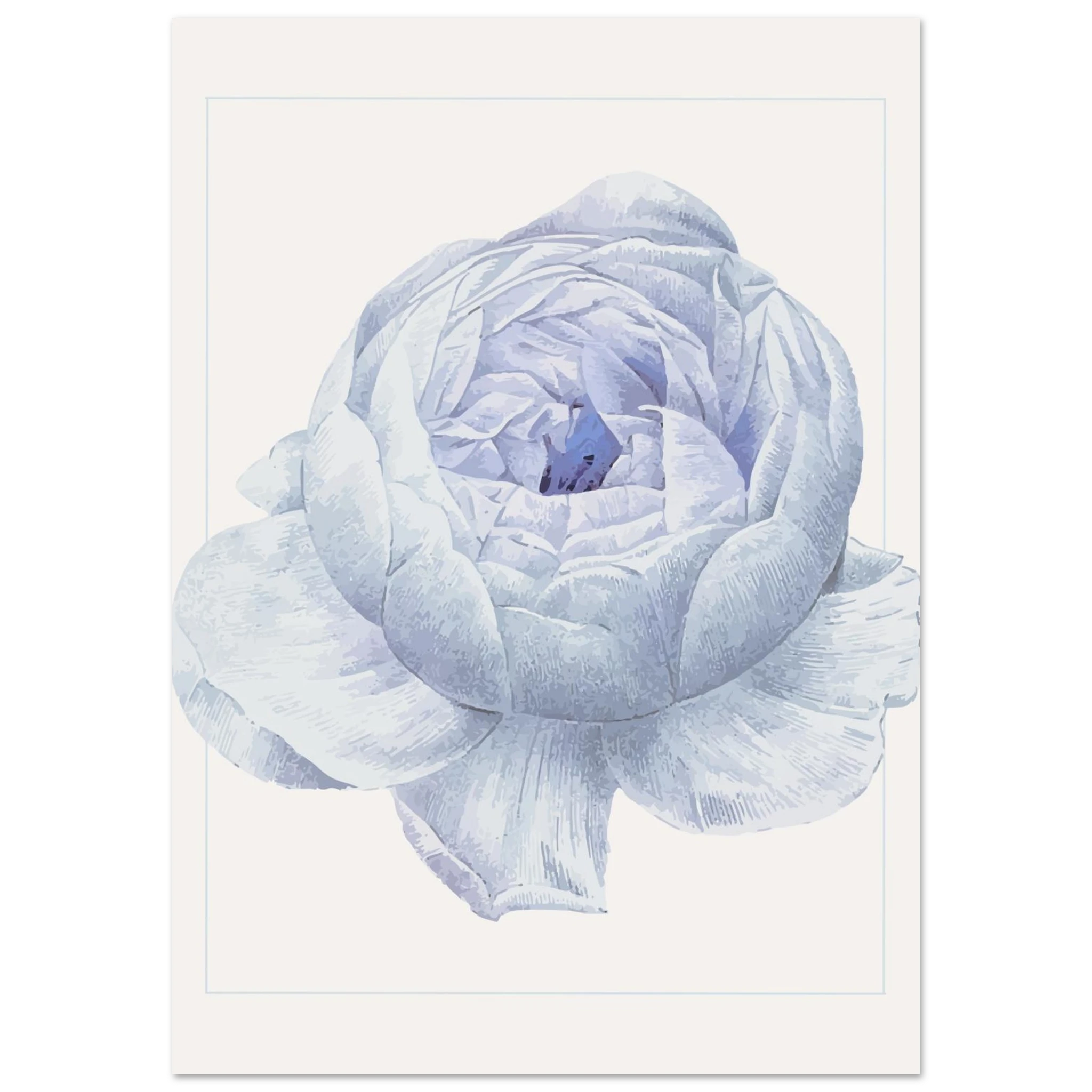 Blue Flower Poster - Calda Design Studio