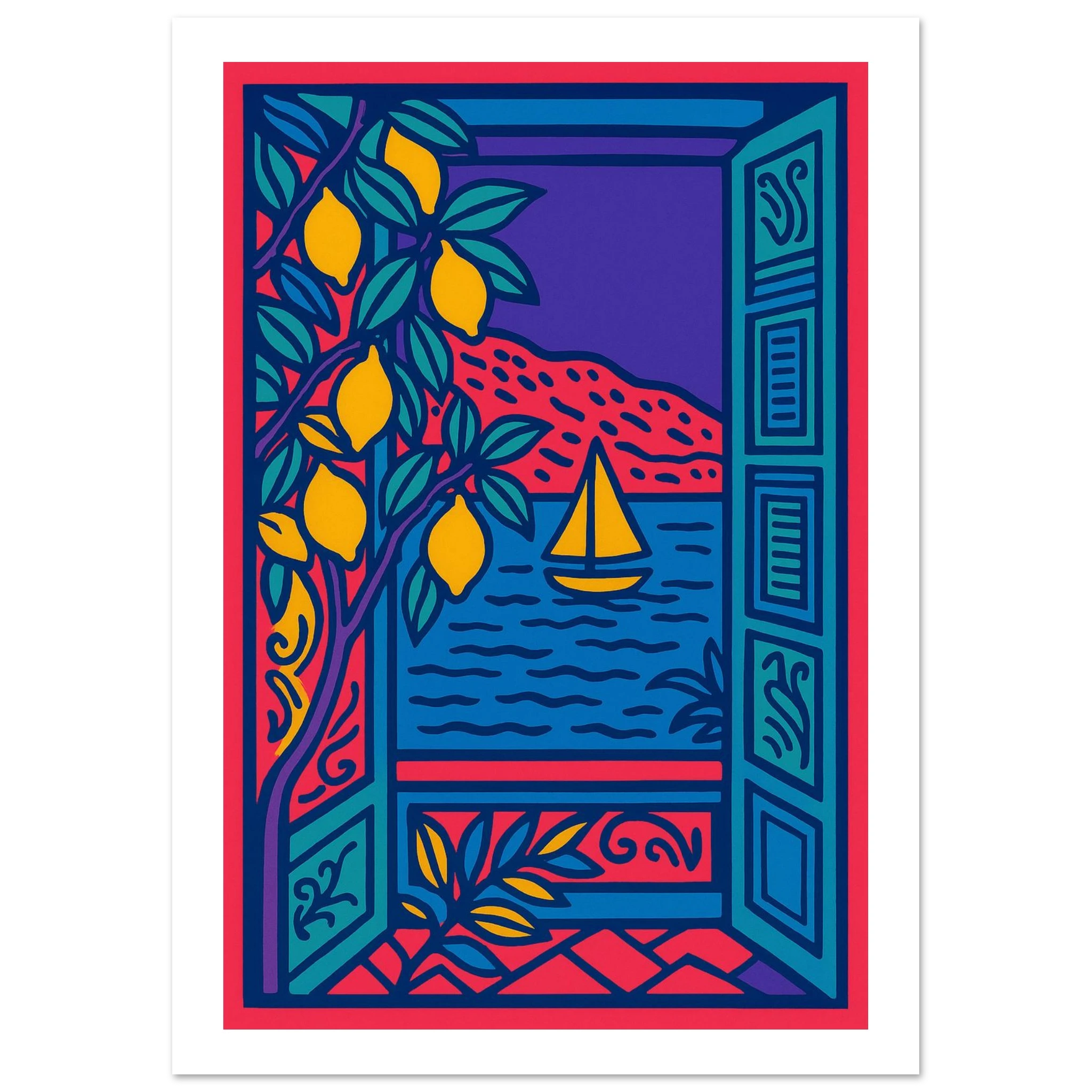Mediterranean Vista Poster - Calda Design Studio
