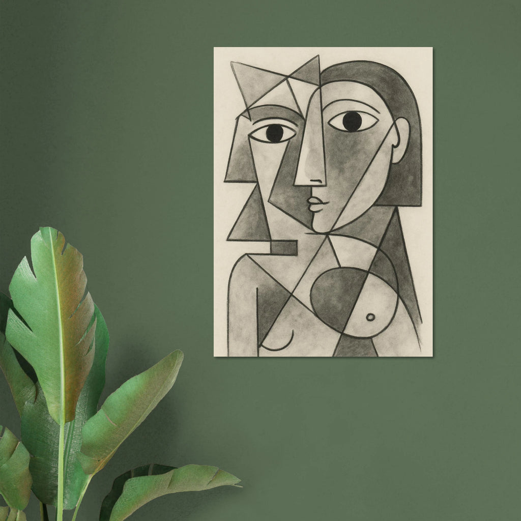 Abstract Cubist Portrait Poster - Calda Design Studio