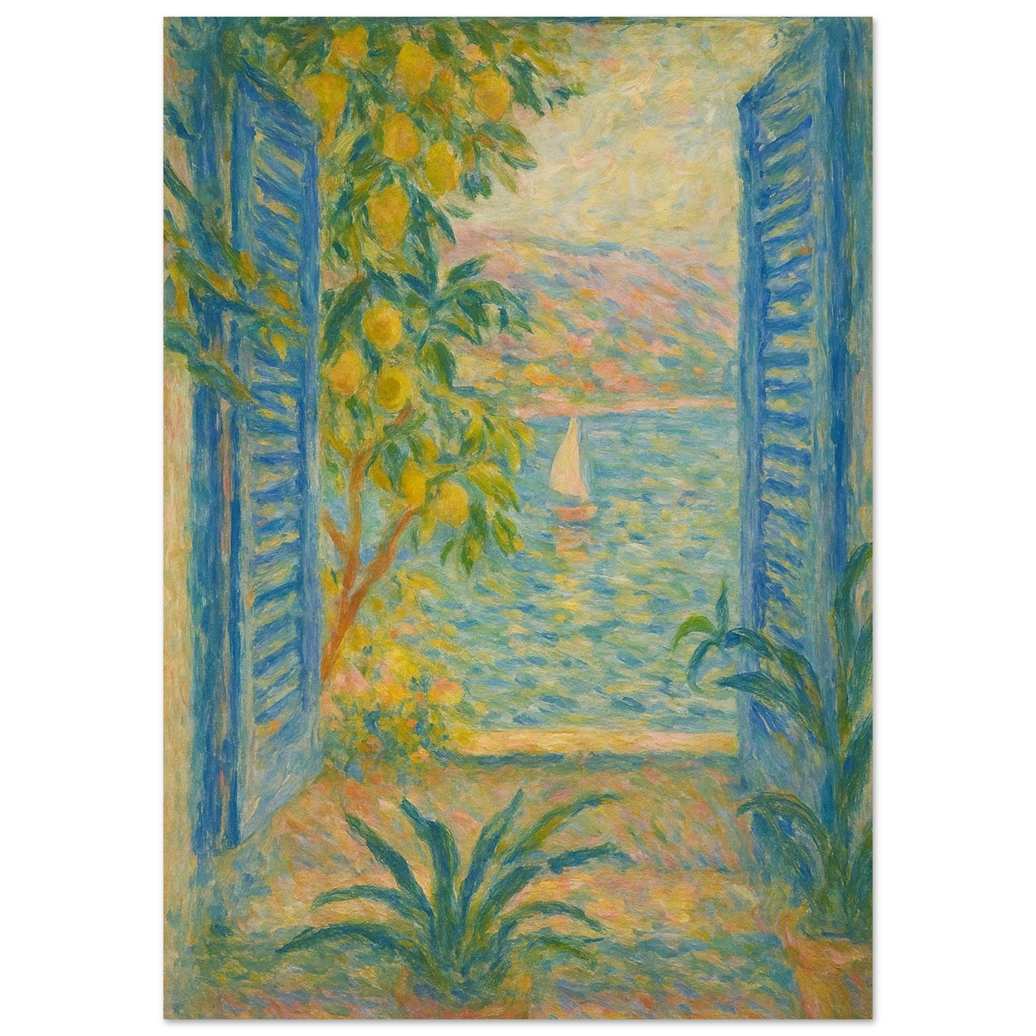 Mediterranean Seascape Poster - Calda Design Studio
