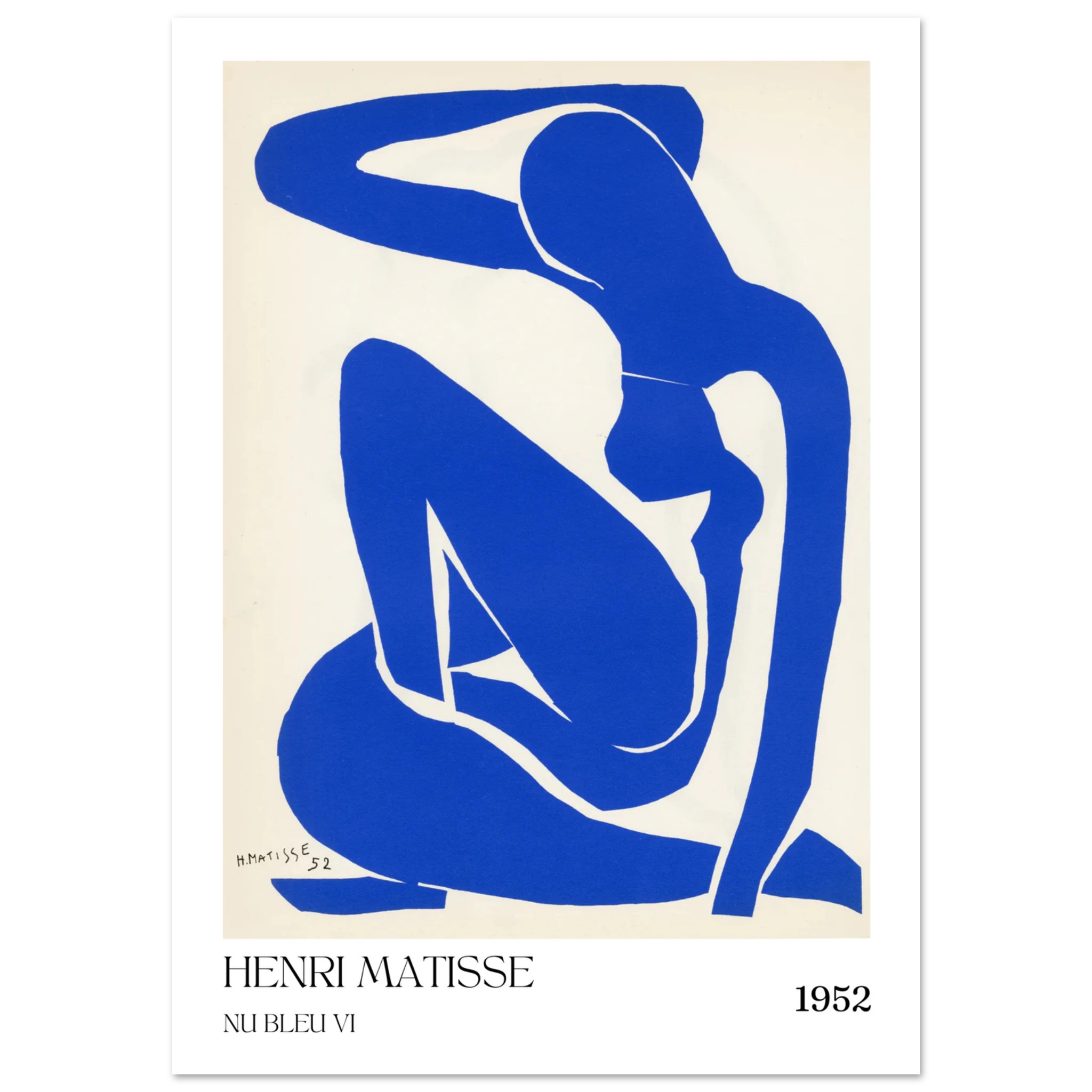 Nu bleu VI Poster - Calda Design Studio