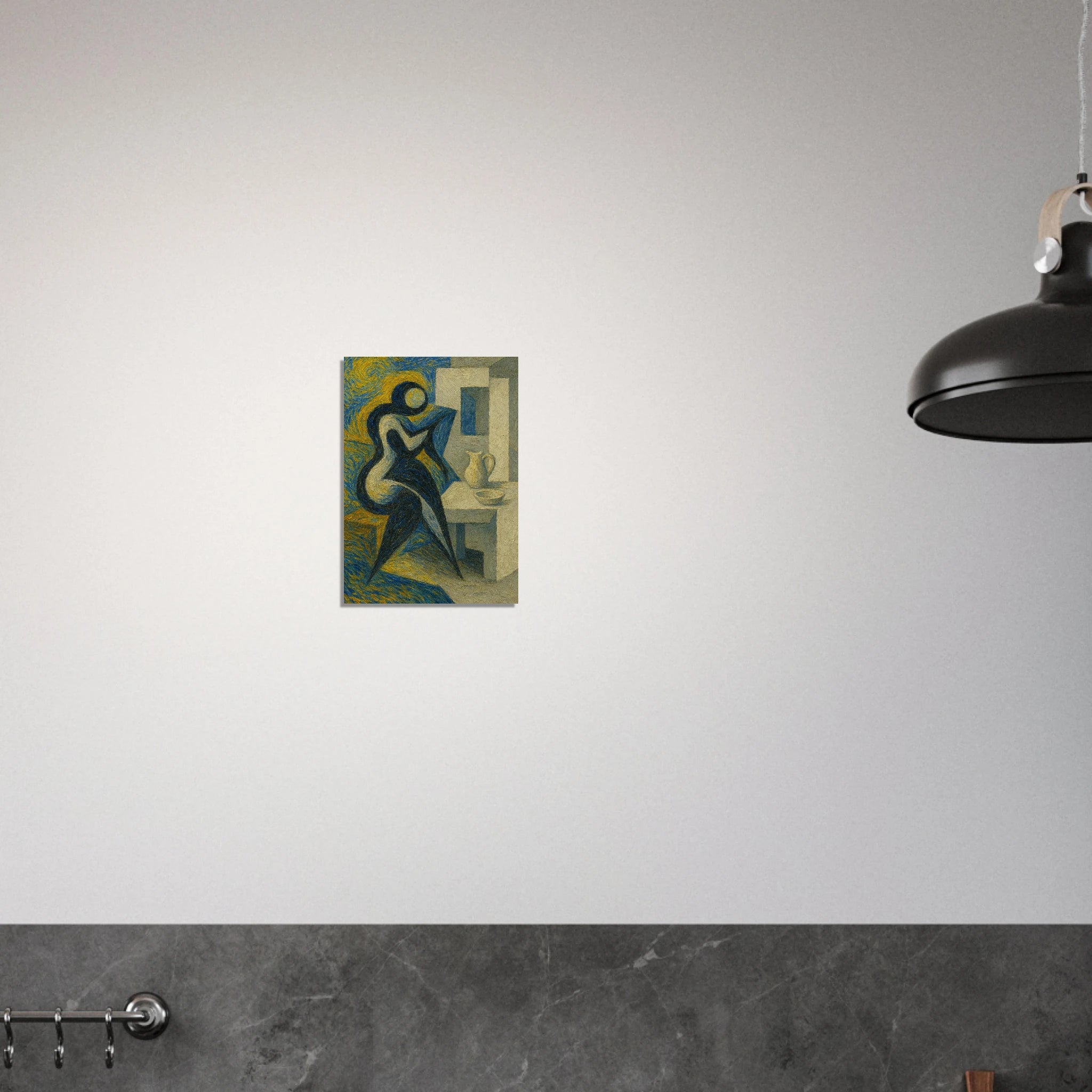 Swirling Energy Meets Geometrics Poster - Calda Design Studio