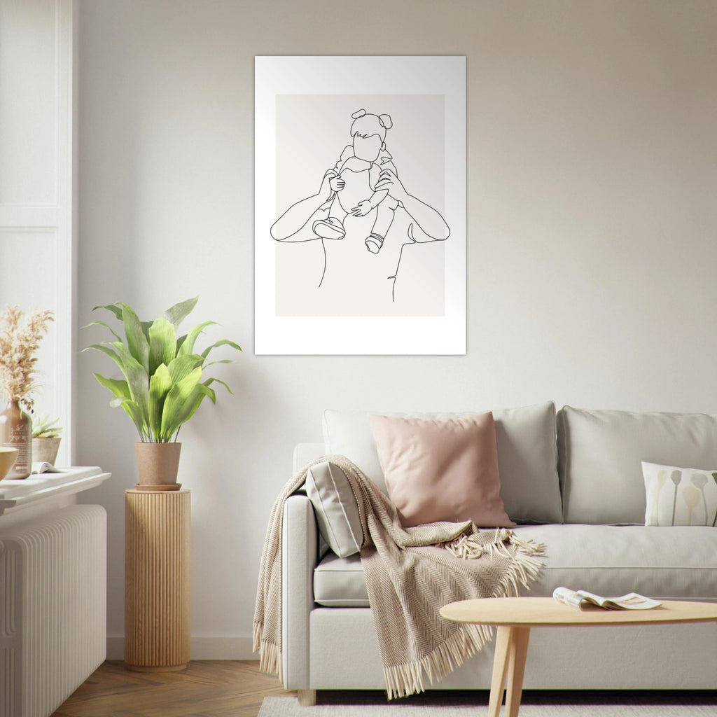 Father and Daughter Poster - Calda Design Studio