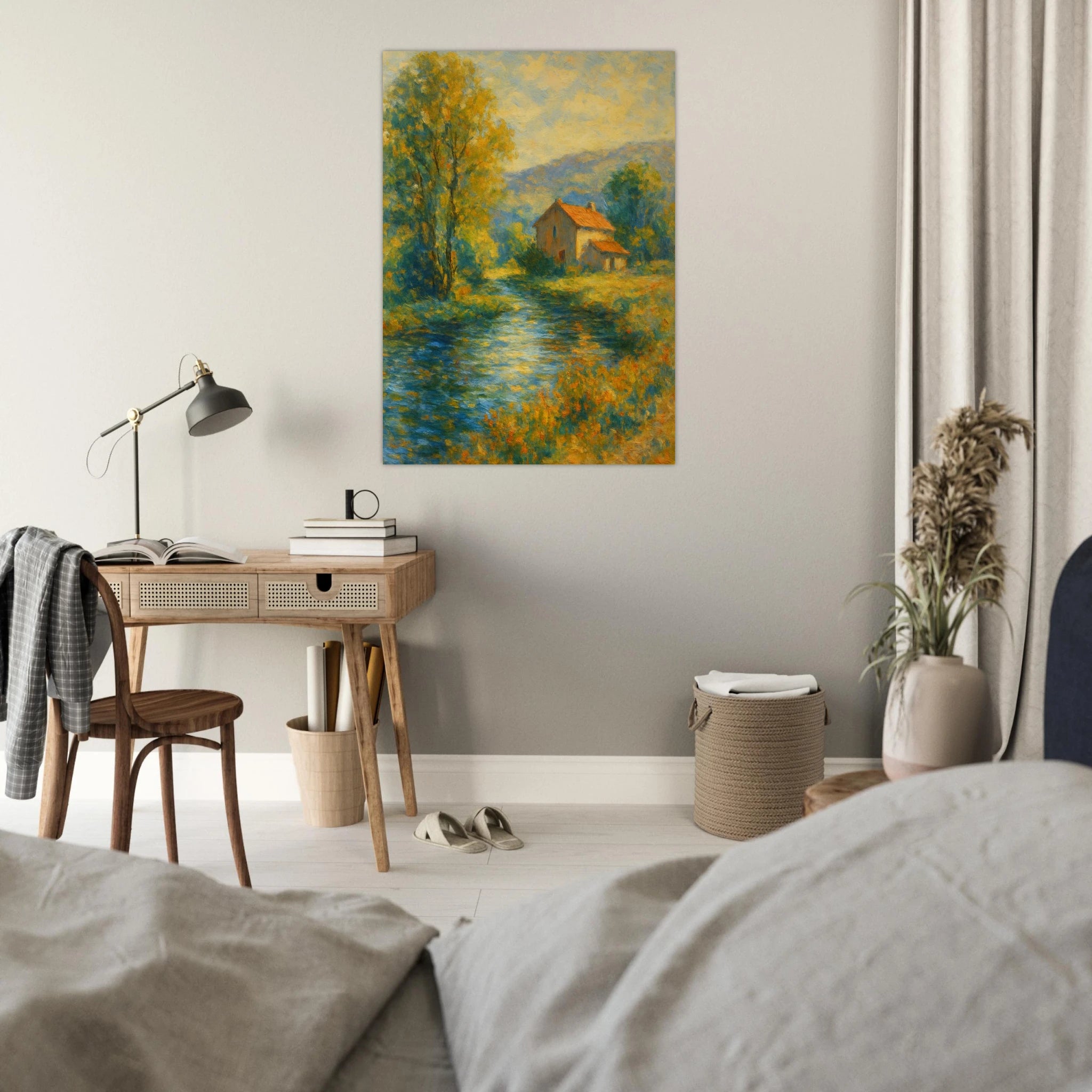 Serene River in Golden Light Poster - Calda Design Studio