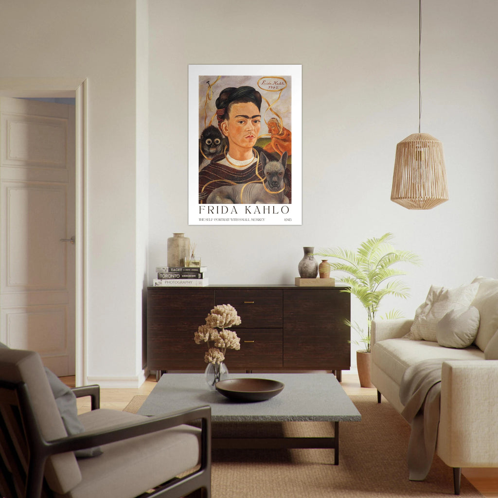 The self-portrait with small monkey Poster - Calda Design Studio