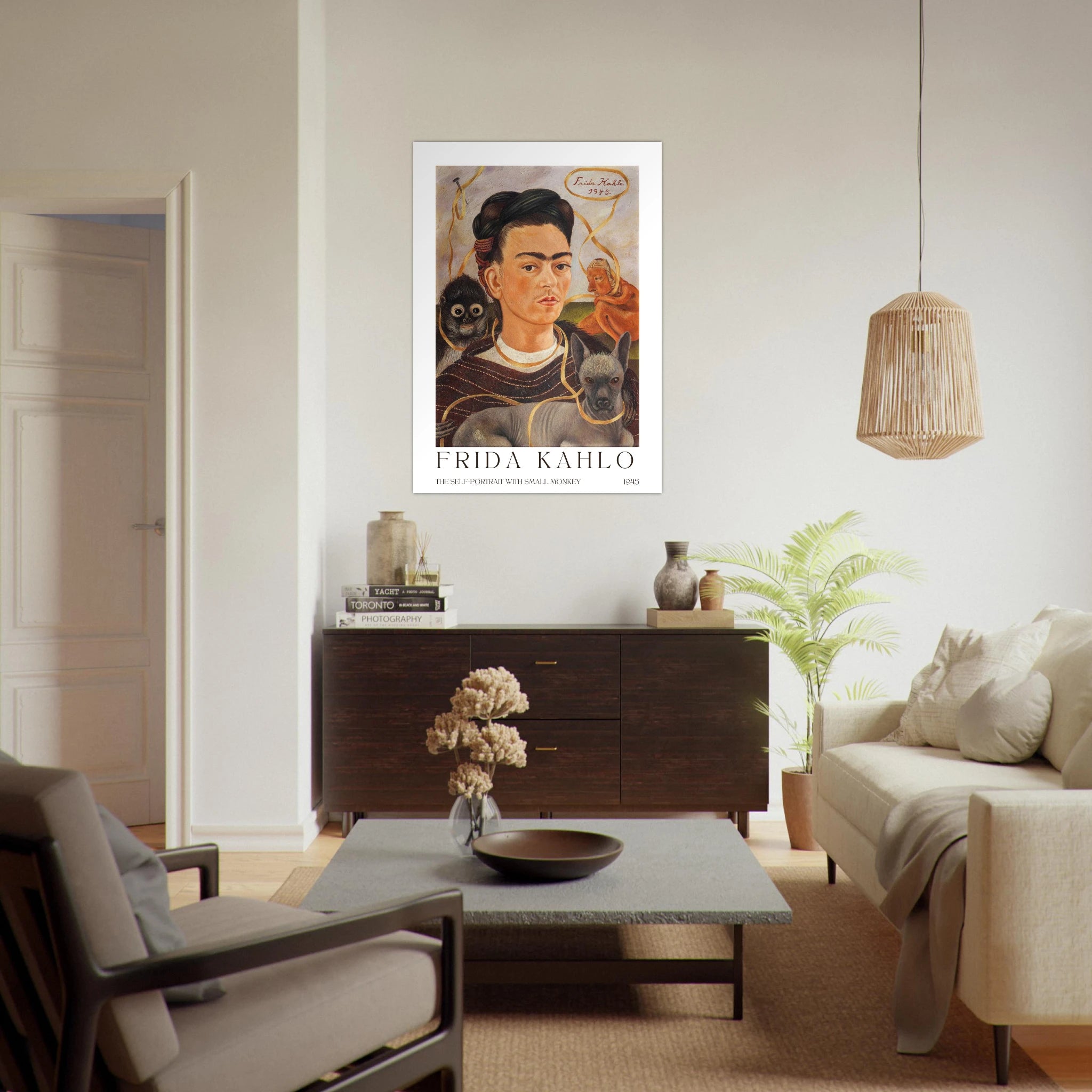 The self-portrait with small monkey Poster - Calda Design Studio