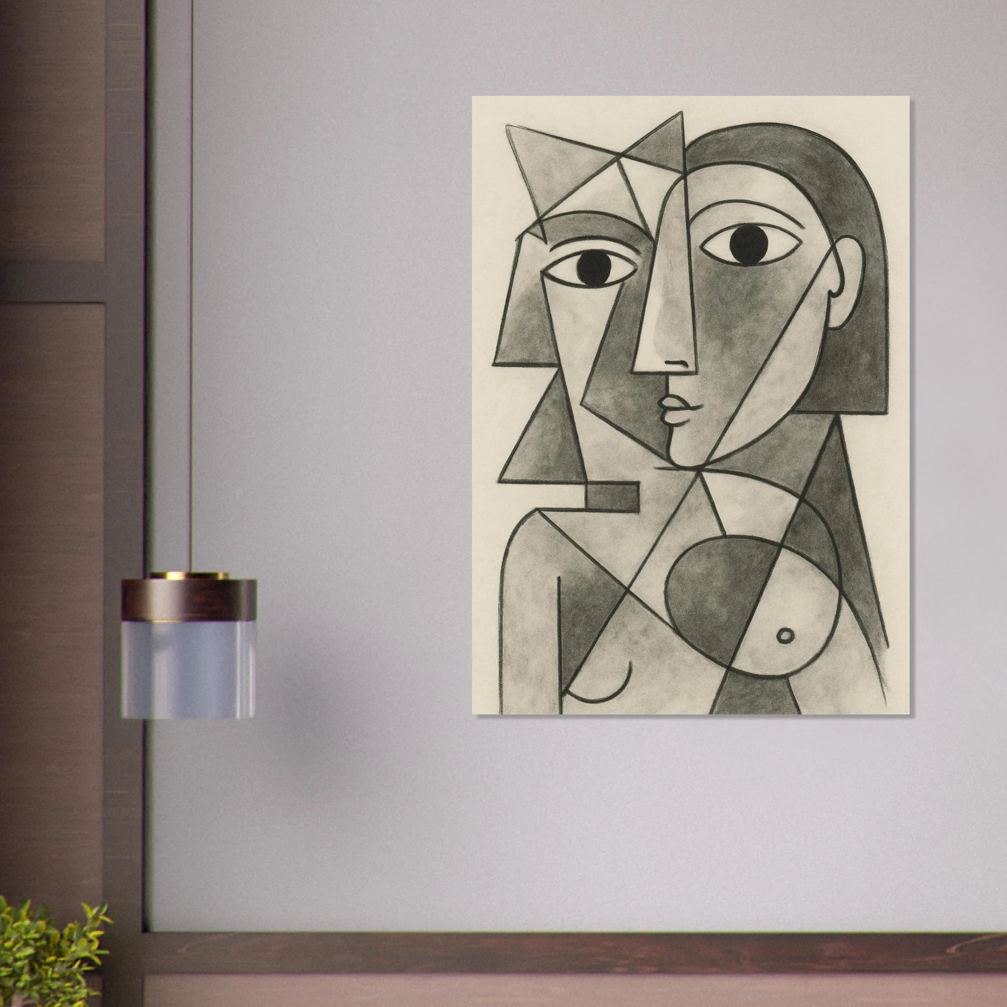 Abstract Cubist Portrait Poster - Calda Design Studio