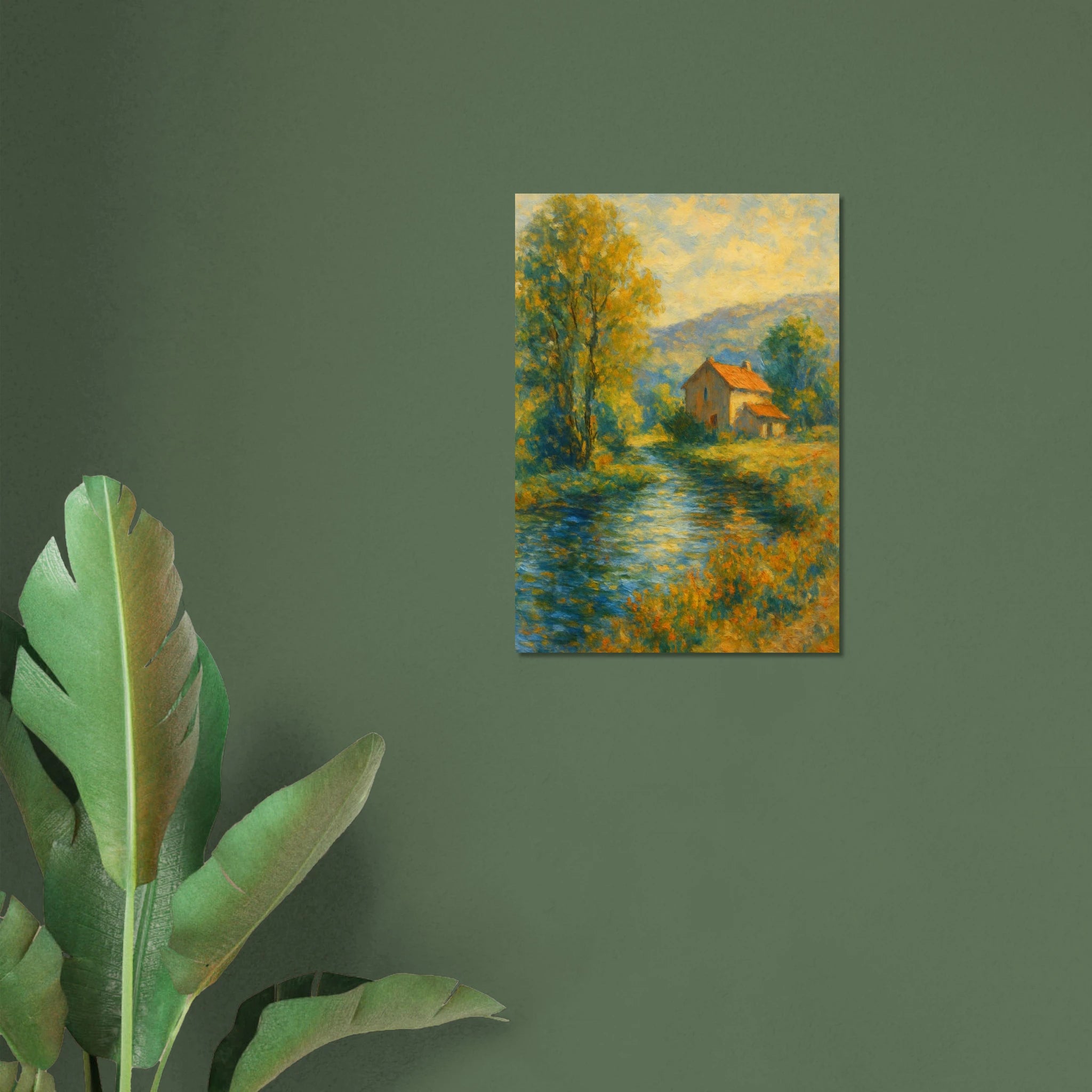 Serene River in Golden Light Poster - Calda Design Studio