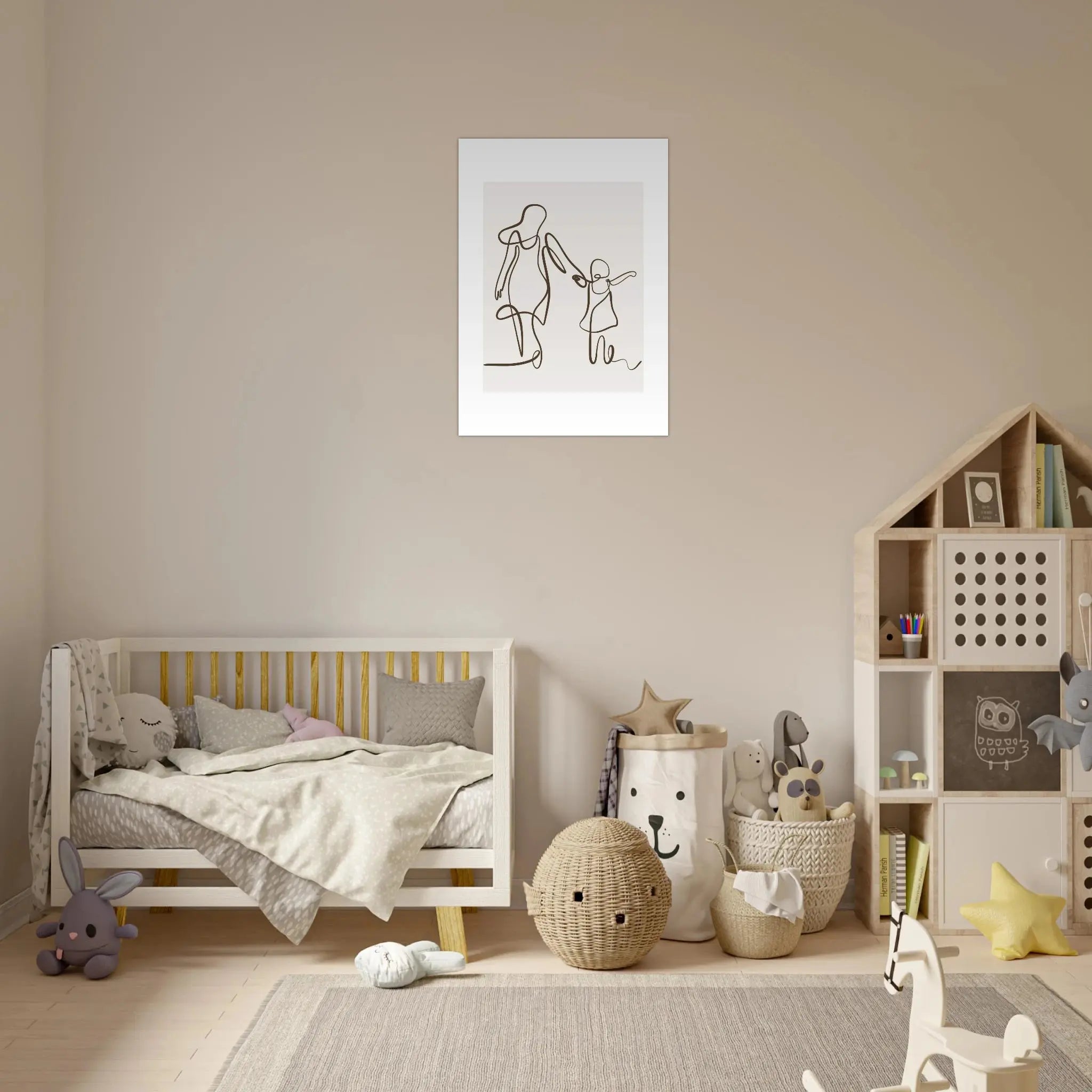 Mother and Daughter Walk Poster - Calda Design Studio