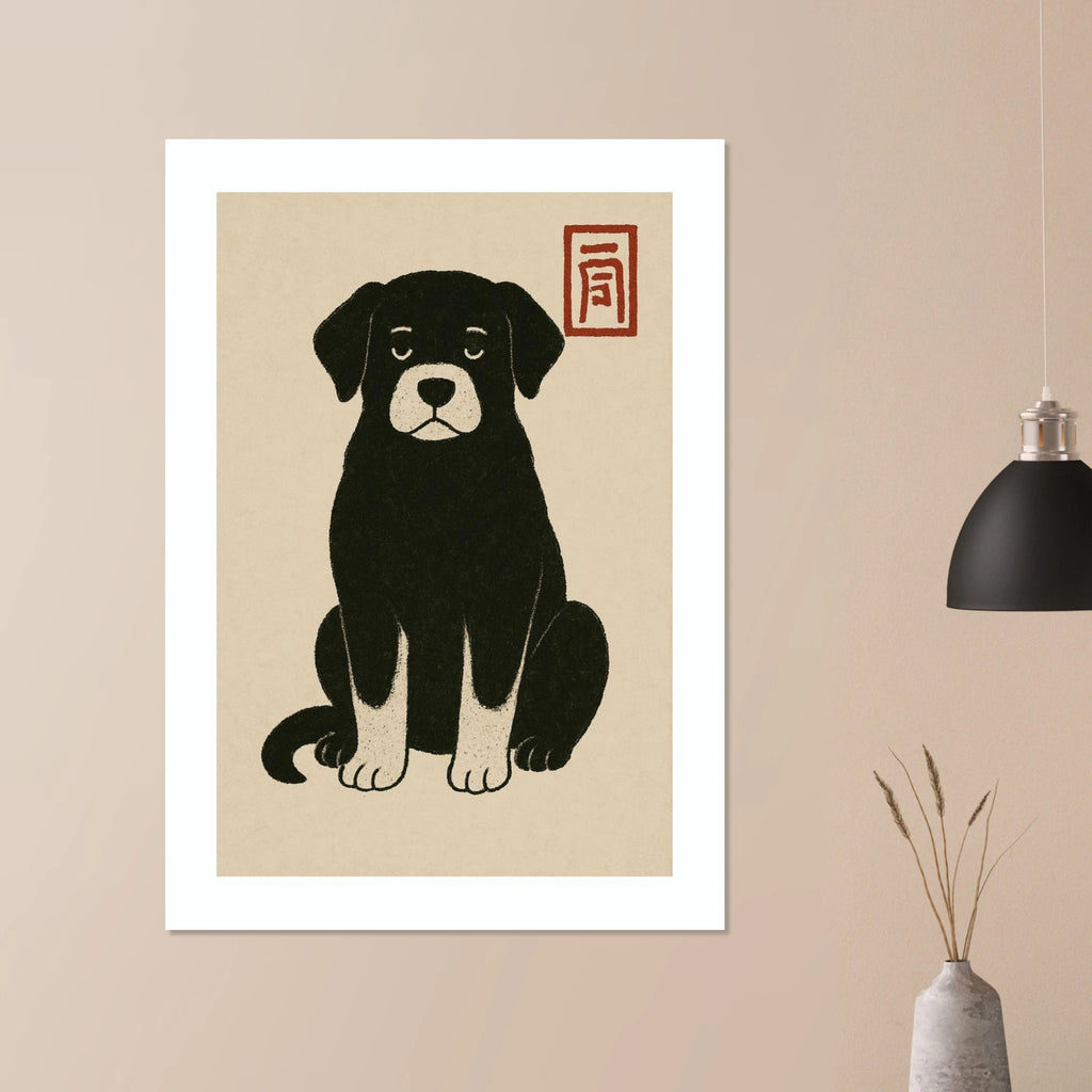Japanese Dog Poster - Calda Design Studio