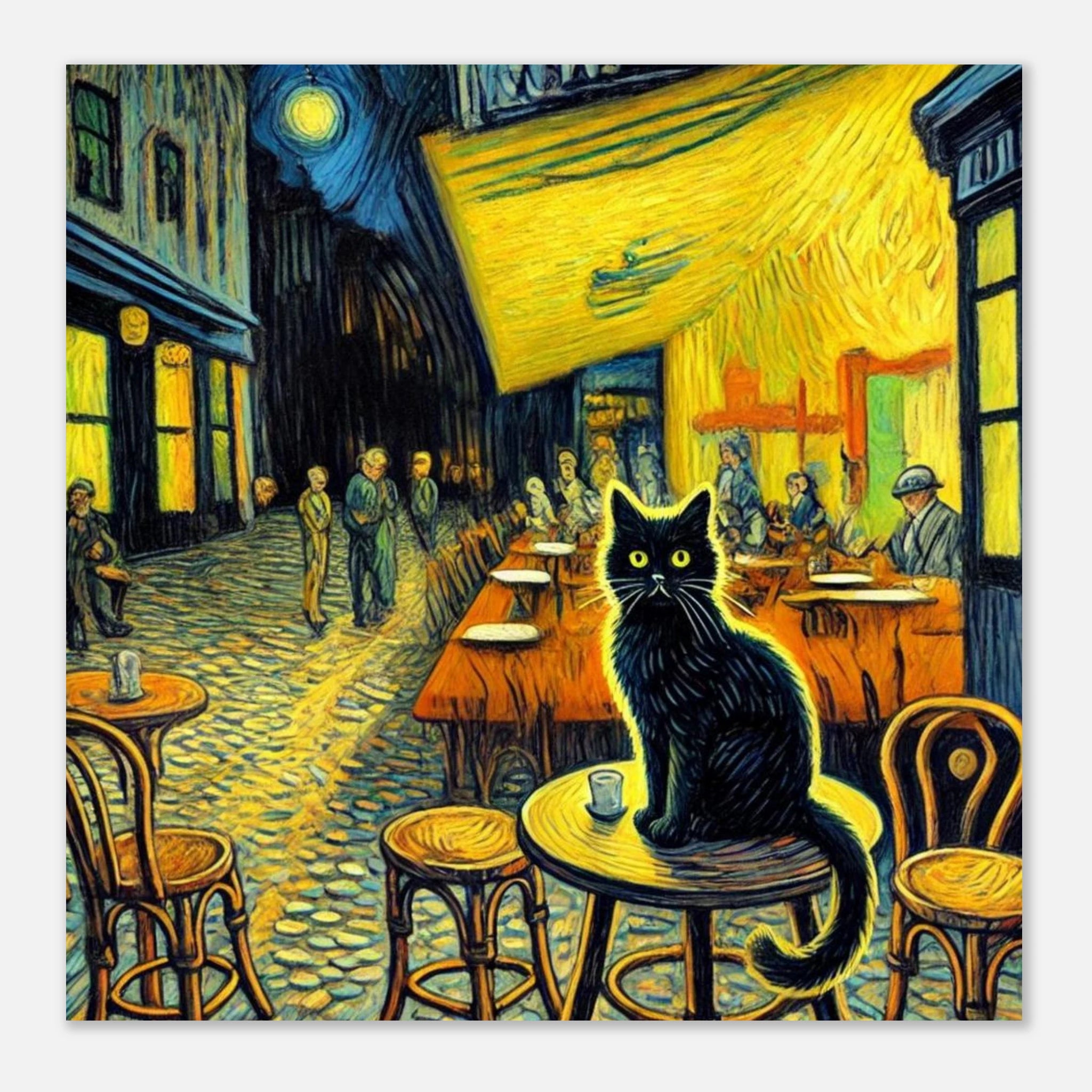 Caféterasse am Abend Poster - Calda Design Studio