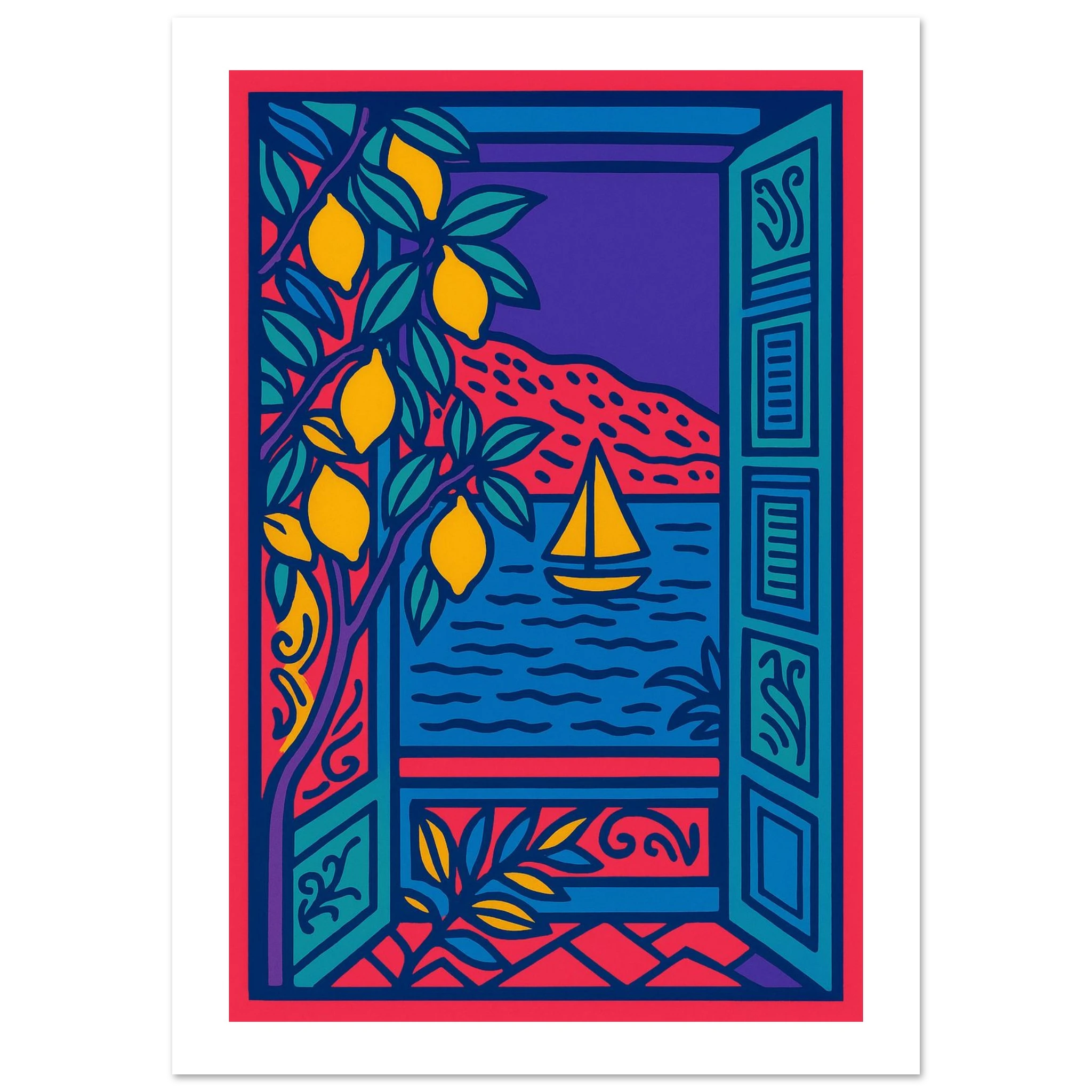 Mediterranean Vista Poster - Calda Design Studio
